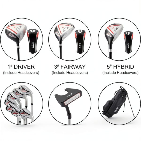 KVV Men's Complete Golf Club Set Stainless Steel-3
