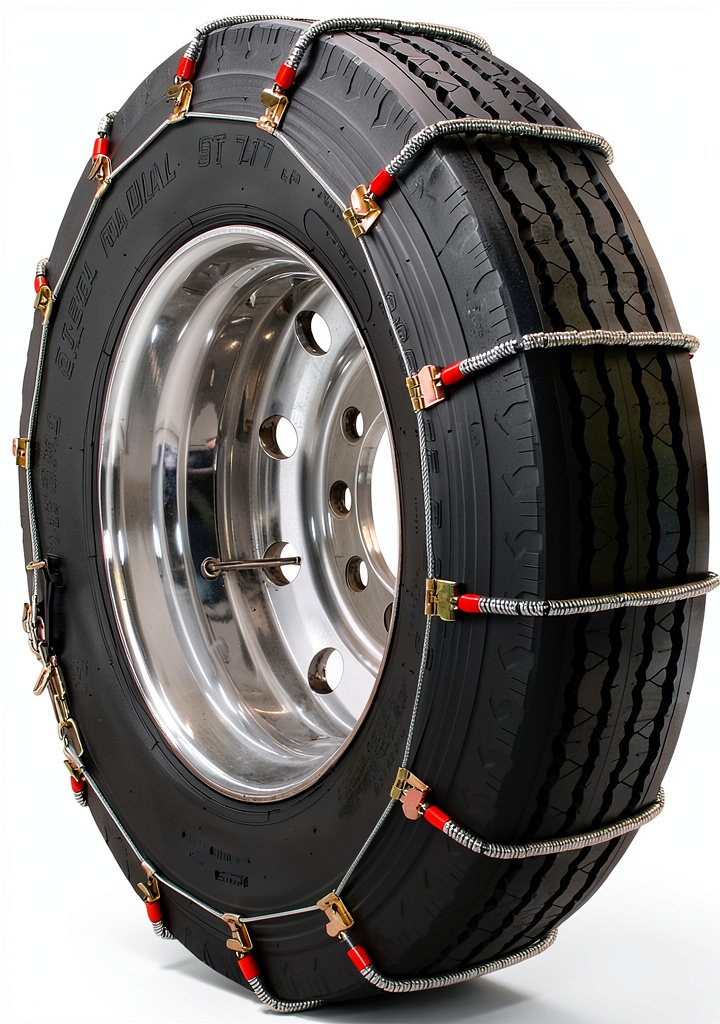 Heavy-duty radial chain ladder cables for semi-truck single tire applications