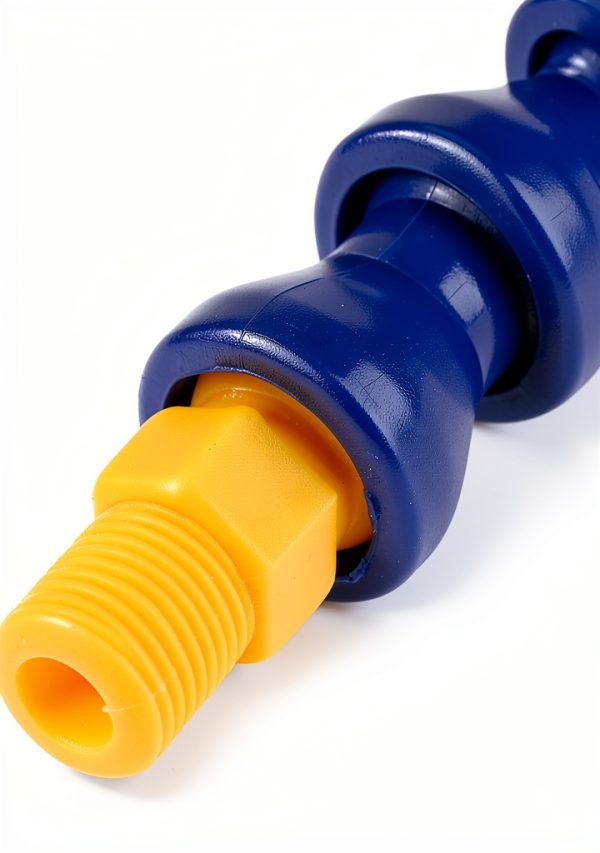 Flexible Coolant Pipe, 10Pcs Universal Spray Plastic Water Oil 1/8BSPT Thread Hose Flat/Round Nozzle for Lathe CNC with Valve 1/2" 0.6x11.8inch-8